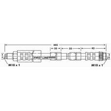 FBH6904 FIRST LINE Тормозной шланг