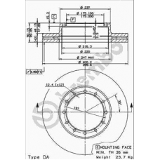 09.7956.10 BREMBO Тормозной диск