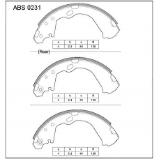 ABS0231 Allied Nippon Колодки барабанные