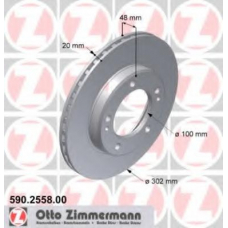 590.2558.00 ZIMMERMANN Тормозной диск