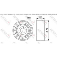652026 AUTEX Паразитный / ведущий ролик, поликлиновой ремень