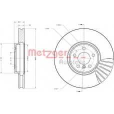 6110633 METZGER Тормозной диск