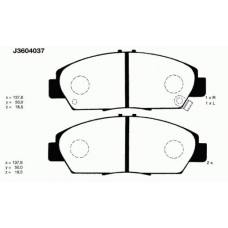 J3604037 NIPPARTS Комплект тормозных колодок, дисковый тормоз