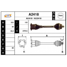 A2418 SNRA Приводной вал