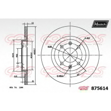 875614.6980 MAXTECH Тормозной диск