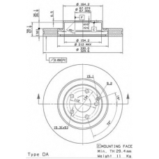 BS 8696 BRECO Тормозной диск