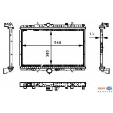 8MK 376 714-394 HELLA Радиатор, охлаждение двигателя