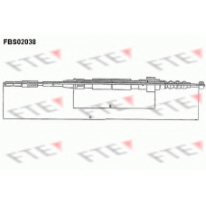FBS02038 FTE Трос, стояночная тормозная система