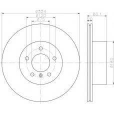 8DD 355 112-702 HELLA PAGID Тормозной диск