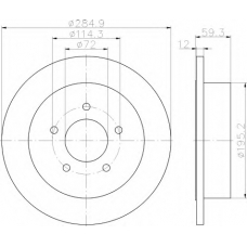 8DD 355 118-341 HELLA Тормозной диск