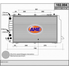 102.004 AHE Радиатор, охлаждение двигателя