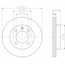 MDC347 MINTEX Тормозной диск