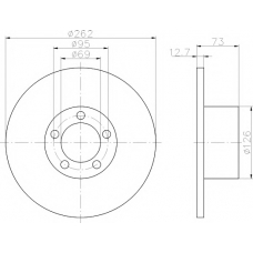 8DD 355 100-061 HELLA PAGID Тормозной диск