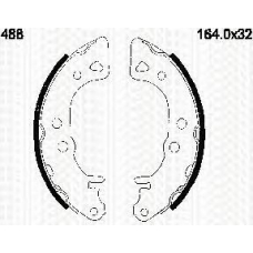 8100 10488 TRIDON Brake shoes