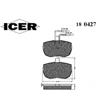 180427 ICER Комплект тормозных колодок, дисковый тормоз