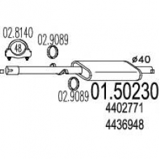 01.50230 MTS Средний глушитель выхлопных газов