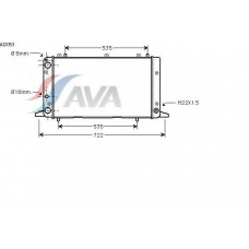 AI2053 AVA Радиатор, охлаждение двигателя