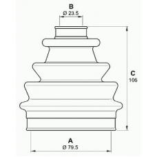 SJK7051.00 OPEN PARTS Комплект пылника, приводной вал