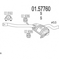 01.57760 MTS Средний глушитель выхлопных газов