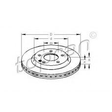 401 926 TOPRAN Тормозной диск