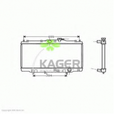 31-0488 KAGER Радиатор, охлаждение двигателя