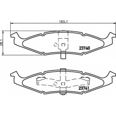 8DB 355 010-081 HELLA Комплект тормозных колодок, дисковый тормоз