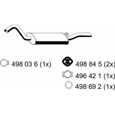 224031 ERNST Средний глушитель выхлопных газов