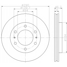 8DD 355 110-671 HELLA PAGID Тормозной диск