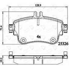 ADB02151 COMLINE Комплект тормозных колодок, дисковый тормоз