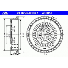 24.0225-0003.1 ATE Тормозной барабан