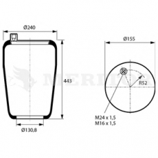 MLF8194 MERITOR Кожух пневматической рессоры