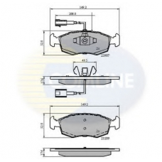 CBP12044 COMLINE Комплект тормозных колодок, дисковый тормоз