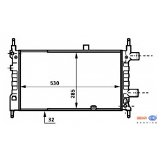 8MK 376 707-111 HELLA Радиатор, охлаждение двигателя