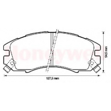 572275B BENDIX Комплект тормозных колодок, дисковый тормоз