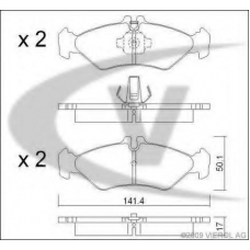 V10-8152 VEMO/VAICO Комплект тормозных колодок, дисковый тормоз