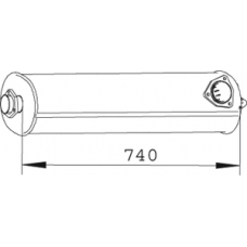 74333 DINEX Средний глушитель выхлопных газов