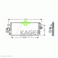 94-6150 KAGER Конденсатор, кондиционер