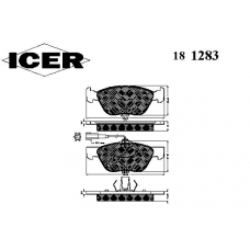 181283 ICER Комплект тормозных колодок, дисковый тормоз