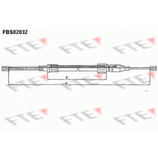 FBS02032 FTE Трос, стояночная тормозная система