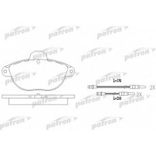PBP1069 PATRON Комплект тормозных колодок, дисковый тормоз