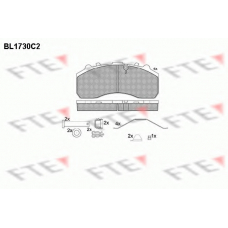 BL1730C2 FTE Комплект тормозных колодок, дисковый тормоз