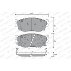 151-2230 WEEN Комплект тормозных колодок, дисковый тормоз
