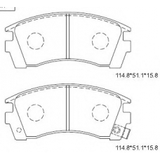 KD1725 ASIMCO Комплект тормозных колодок, дисковый тормоз