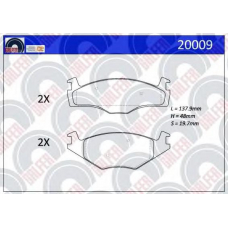 20009 GALFER Комплект тормозных колодок, дисковый тормоз