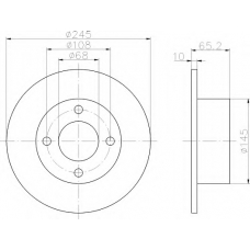 8DD 355 102-441 HELLA Тормозной диск