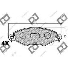 BP1123 DJ PARTS Комплект тормозных колодок, дисковый тормоз