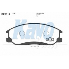 BP-3014 KAVO PARTS Комплект тормозных колодок, дисковый тормоз