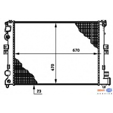 8MK 376 719-471 HELLA Радиатор, охлаждение двигателя