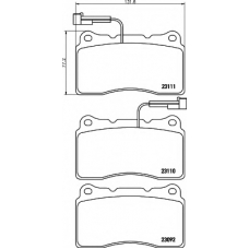 8DB 355 018-361 HELLA Комплект тормозных колодок, дисковый тормоз