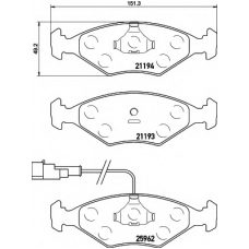 8DB 355 021-201 HELLA PAGID Комплект тормозных колодок, дисковый тормоз